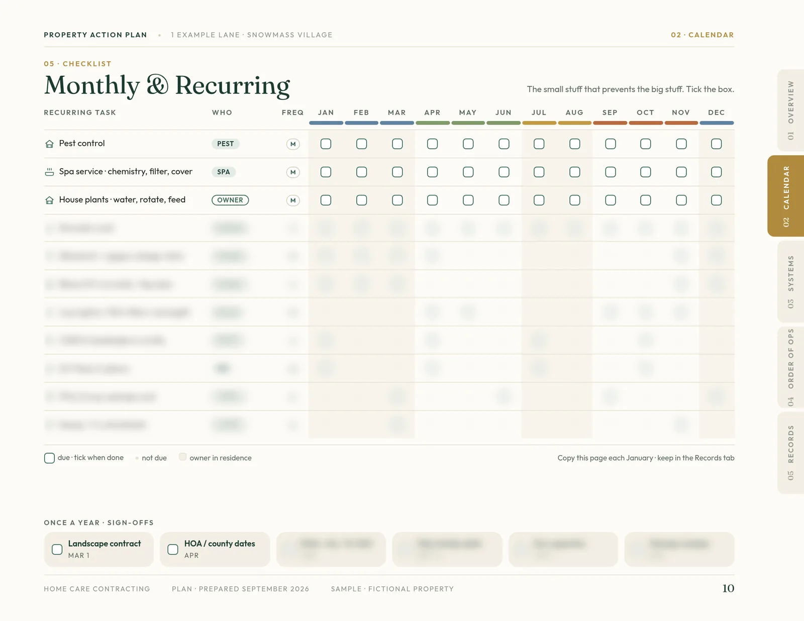 Sample plan page 10 of 21